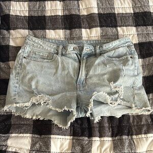Old Navy Light Blue Distressed Jean Shorts
